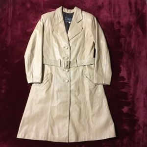MOGUER Leather Trench Coat